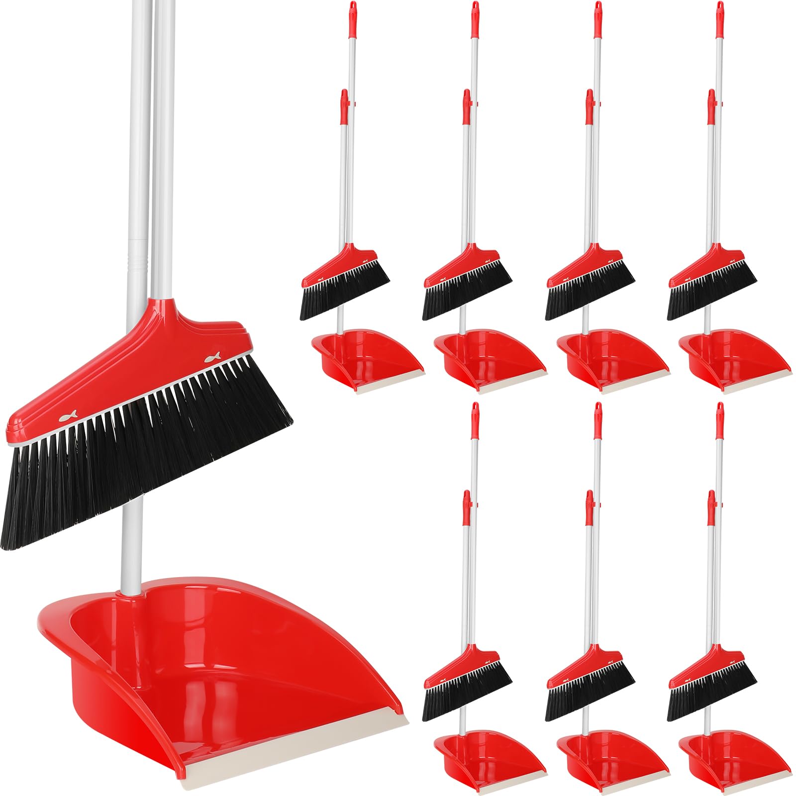 Amazon.com: WILLBOND Set of 8 Broom and Dustpan Set Long Handle